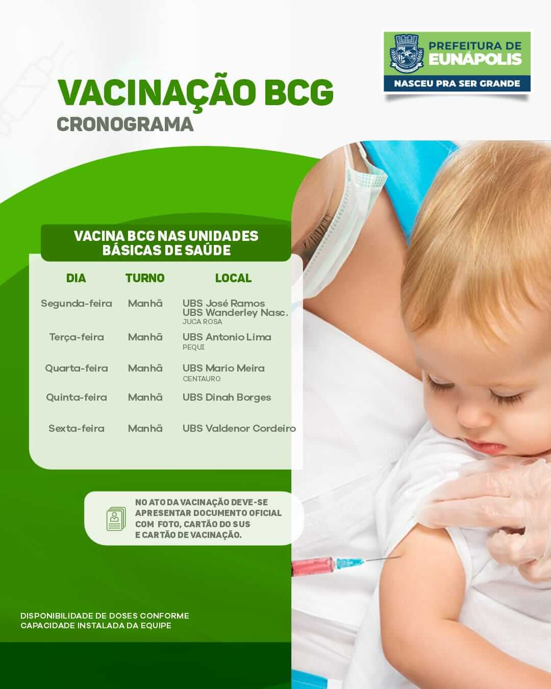 Prefeitura solicita que eunapolitanos atualizem a caderneta de vacinação 5
