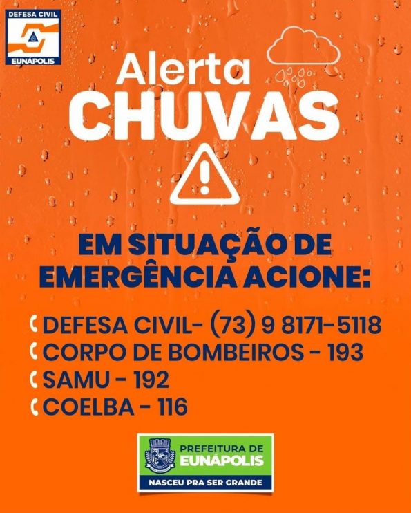 Governo Federal reconhece situação de emergência de Eunápolis; previsão é de mais chuvas nesta semana 5