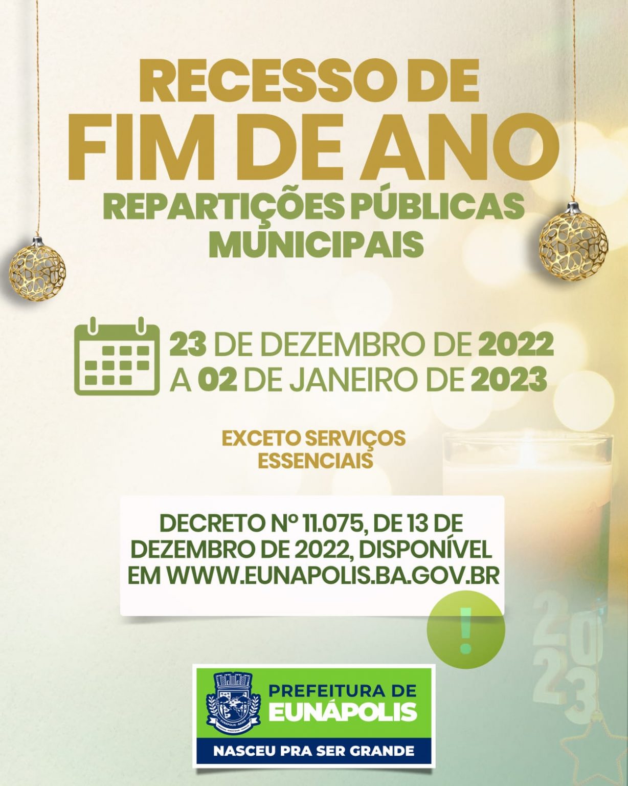 Eunápolis: prefeita Cordélia Torres concede recesso de fim de ano aos servidores Eunápolis: prefeita Cordélia Torres concede recesso de fim de ano aos servidores 4