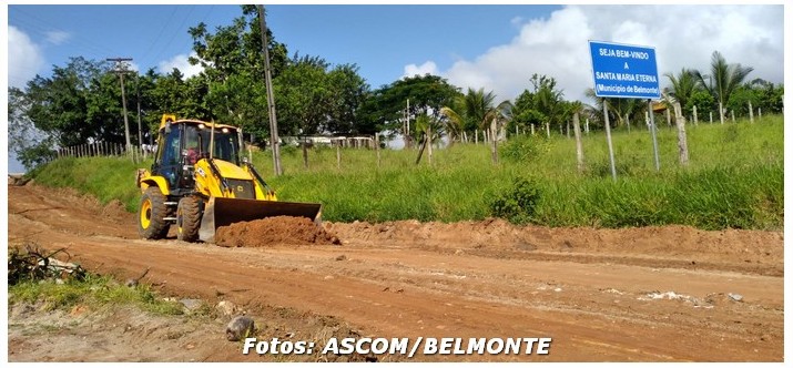 Prefeitura de Belmonte recupera ruas e estradas em Santa Maria Eterna 10
