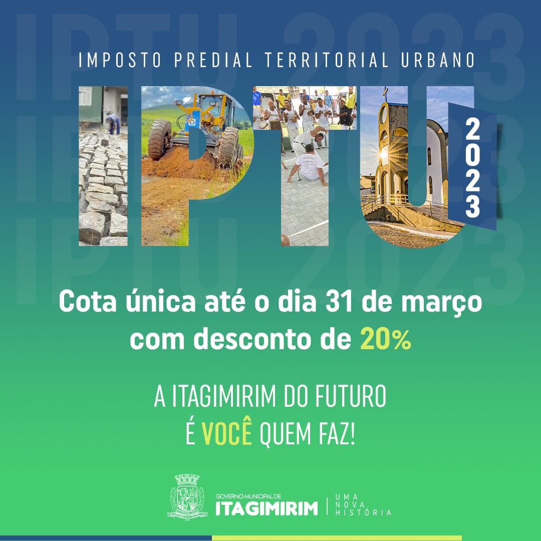 IPTU em Itagimirim tem 20% de desconto para pagamento em cota única até o final de março 6