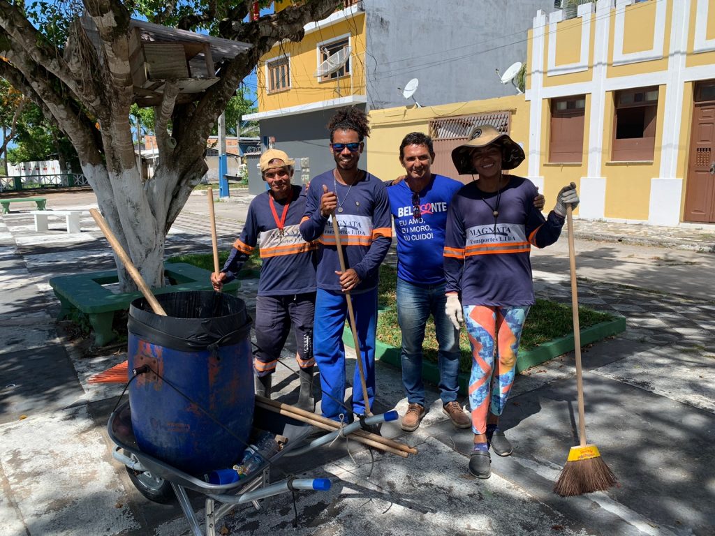 Prefeito Bebeto visita obras em Mogiquiçaba e na Sede 9