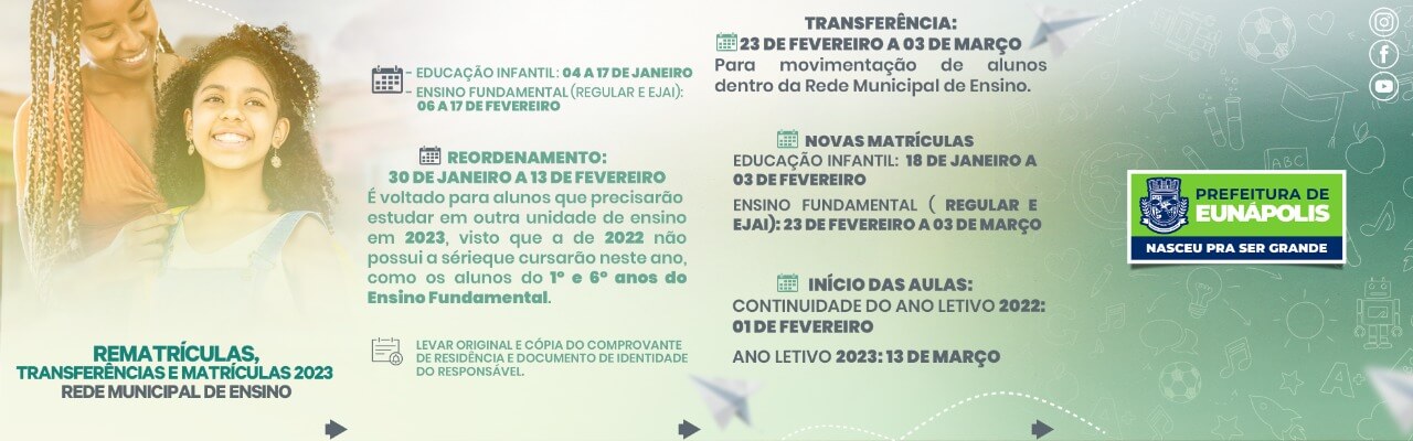 Eunápolis: prazo para renovação de matrícula da educação infantil termina nesta terça-feira 6