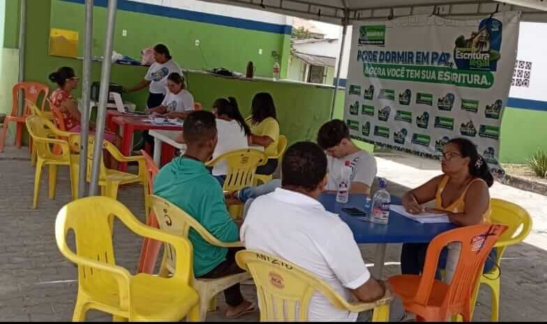 Stand para cadastramento no projeto Escritura Legal atende famílias até esta sexta-feira 20