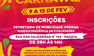 Prefeitura inicia inscrições para cadastramento de ambulantes no Carnaval 16