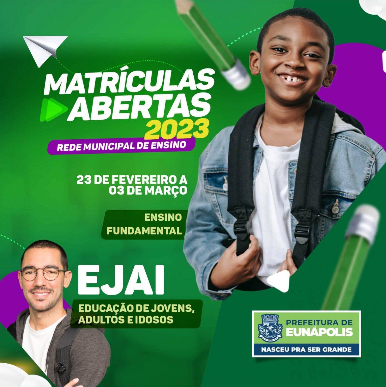 Ano letivo 2023: período de matrículas para o ensino fundamental começa nesta quinta-feira Ano letivo 2023: período de matrículas para o ensino fundamental começa nesta quinta-feira 10