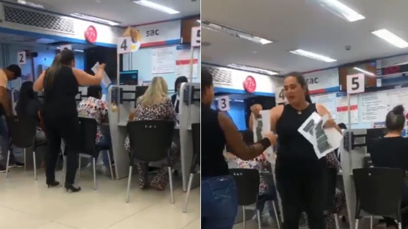 VÍDEO: Mulher traída faz barraco em loja após flagrar conversas de funcionária com seu marido 2