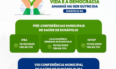 Etapa de Pré-Conferências Municipais em Saúde acontece na próxima semana em Eunápolis 33