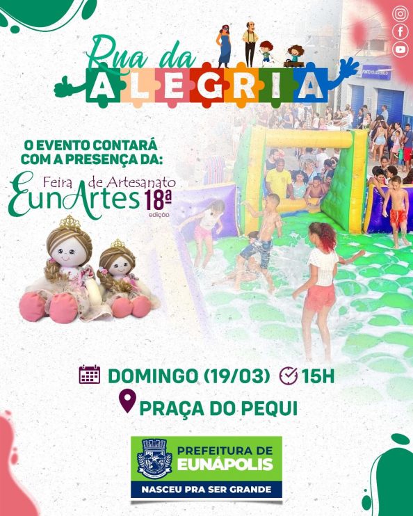 3ª edição do projeto “Rua da Alegria” acontece na Praça do Pequi neste domingo 9