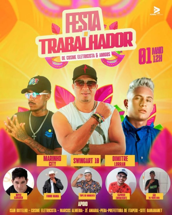 Itapebi terá evento com várias atrações para celebração do Dia do Trabalhador 13