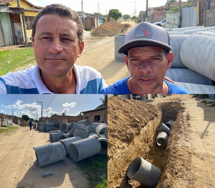 Secretário de Infraestrutura visita obras de drenagem e pavimentação na Rua Santo Antônio em Barrolândia 9