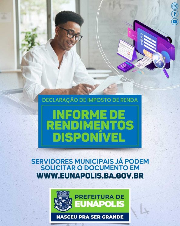 IR 2023: Prefeitura de Eunápolis disponibiliza em site informe de rendimentos para servidores municipais 10