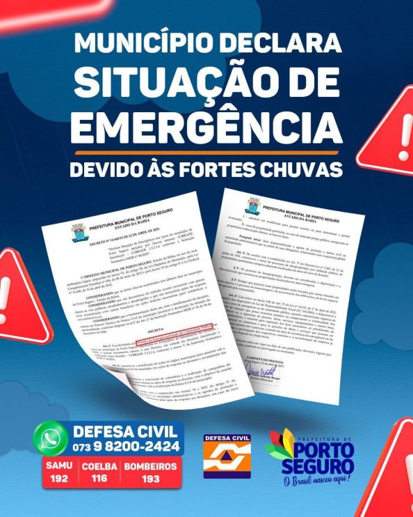 DECLARADA SITUAÇÃO DE EMERGÊNCIA DEVIDO ÀS FORTES CHUVAS EM PORTO SEGURO 5