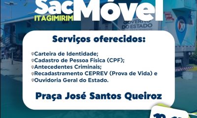 SAC Móvel realiza atendimentos no município de Itagimirim no próximo mês de maio 23