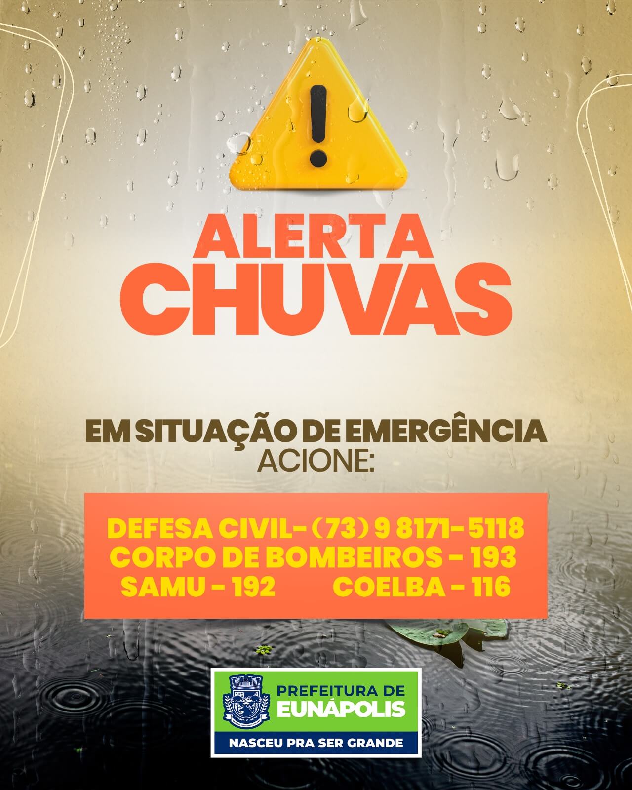 Defesa Civil alerta para previsão de fortes chuvas no município de Eunápolis 17