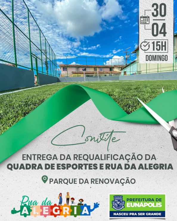 Prefeita Cordélia entrega quadra esportiva e leva projeto Rua da Alegria ao Parque da Renovação neste domingo 6