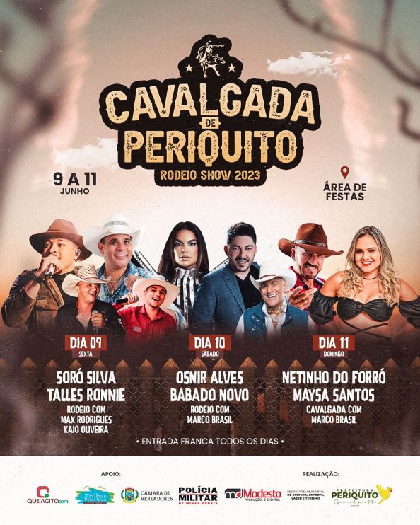 CAVALGADA DE PERIQUITO RODEIO SHOW 2023 - PERIQUITO-MG 19