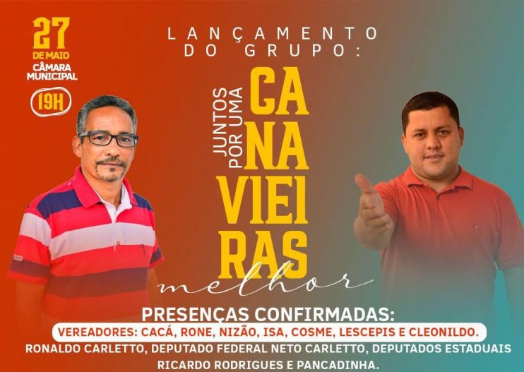 Bloco parlamentar liderado pelo presidente da câmara Cacá Guimarães, anuncia novo grupo político em Canavieiras. 8