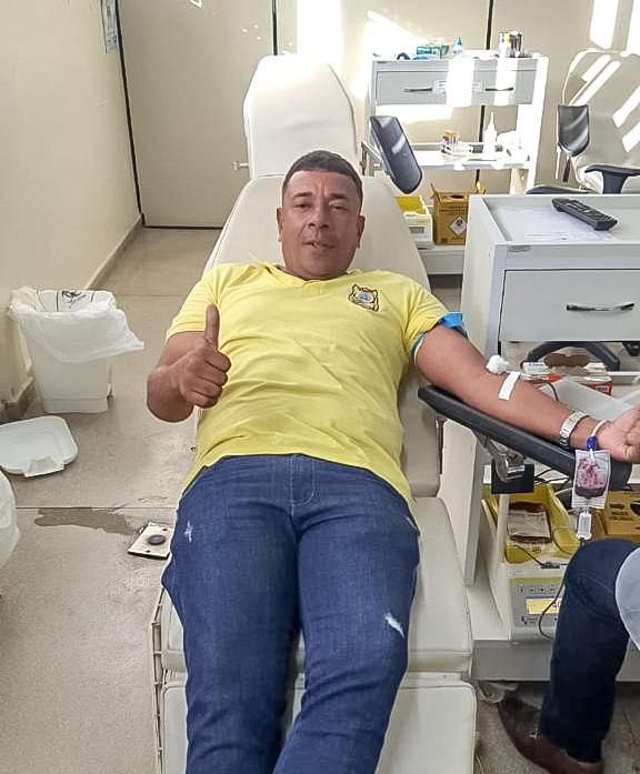 Agentes de trânsito de Porto Seguro se mobilizam para reforçar estoque de sangue do Hemoba 23