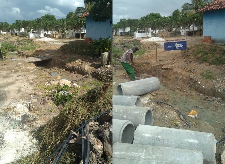 Cemitério de Pindorama recebe obras de drenagem 3