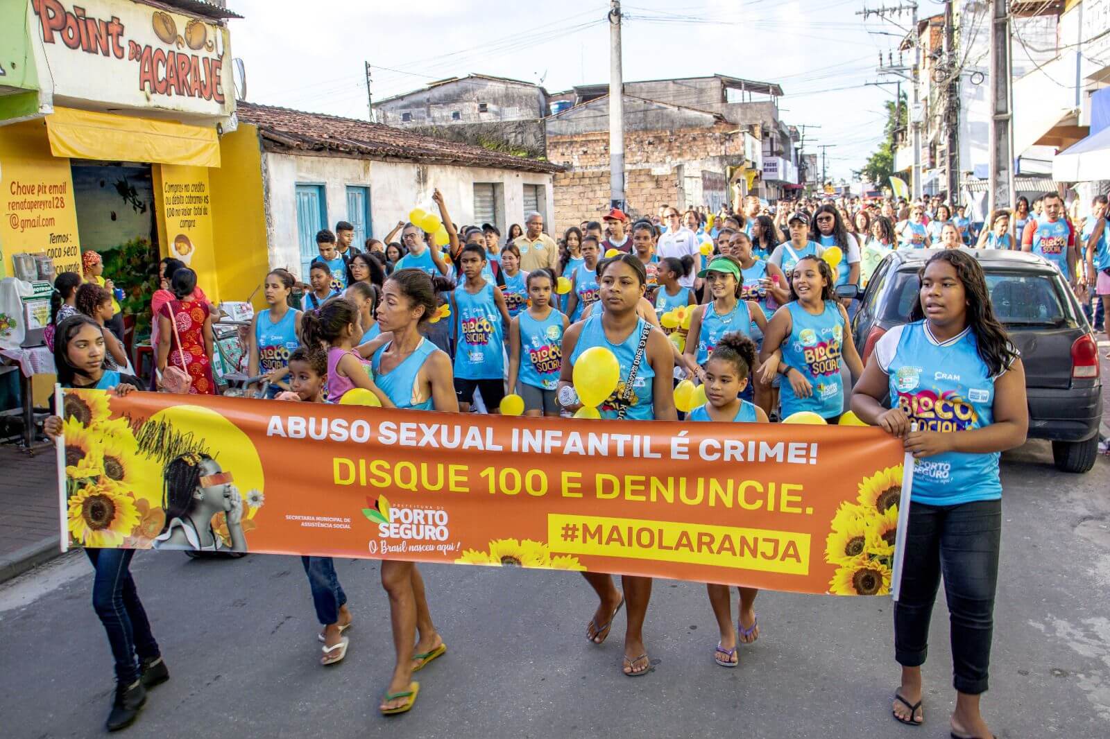 Maio Laranja: autoridades e estudantes participam de passeata no bairro Baianão 4