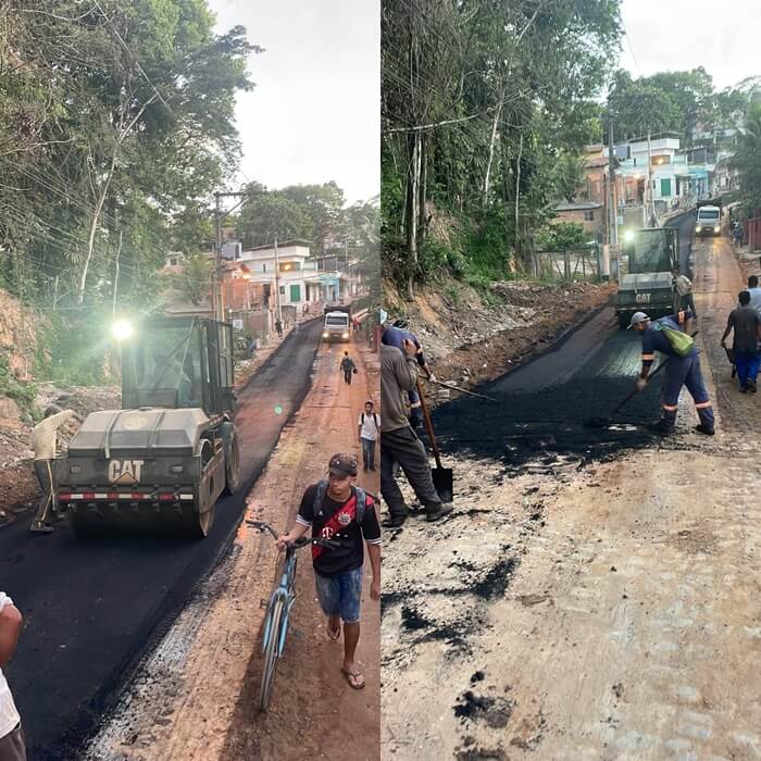 Ladeira do Guanabara está sendo asfaltada 6