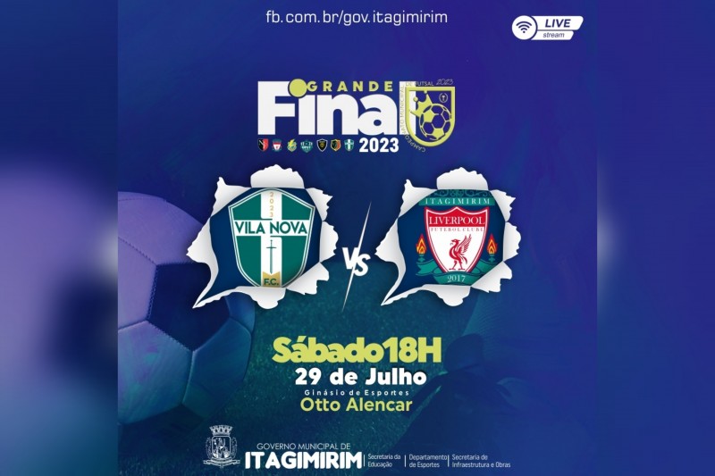 Liverpool e Vila Nova duelam pelo título do Campeonato Municipal de Futsal de Itagimirim 5