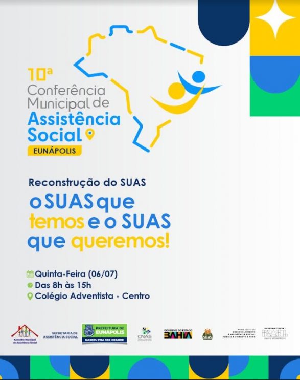 Eunápolis sedia 10ª Conferência Municipal de Assistência Social nesta quinta-feira; inscrições abertas 8
