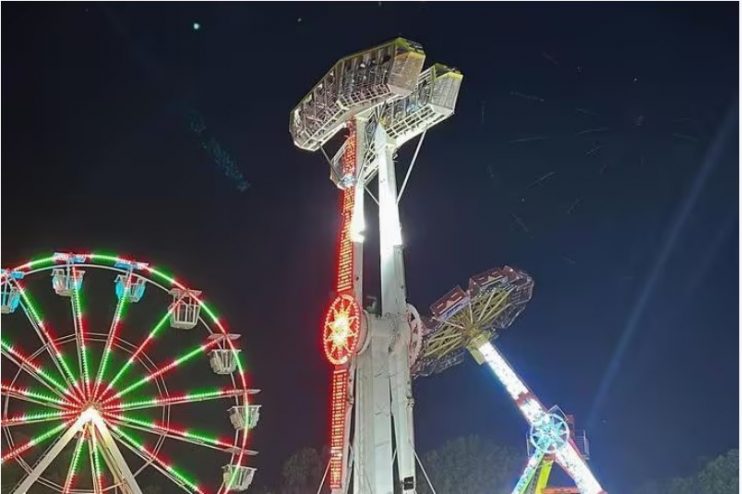 Vídeo: Brinquedo trava em Expoagro e pessoas ficam de cabeça para baixo em MG 7