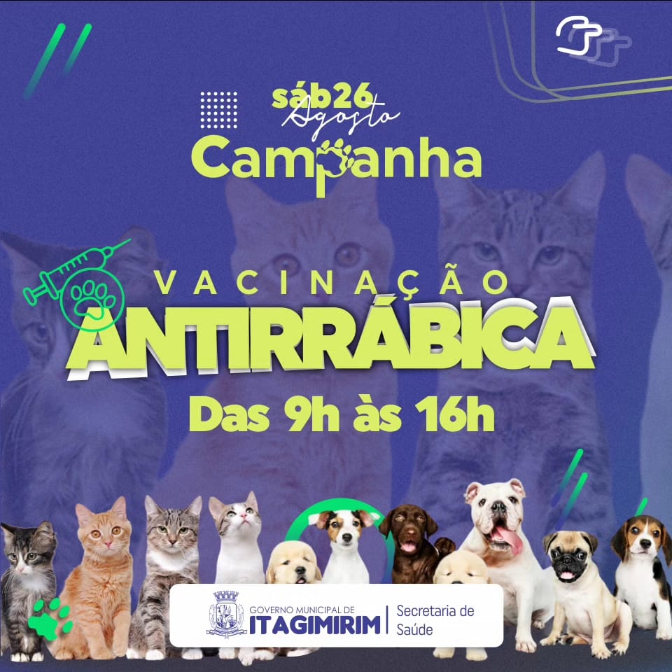 Governo de Itagimirim promove campanha de vacinação antirrábica no próximo sábado (26) 5