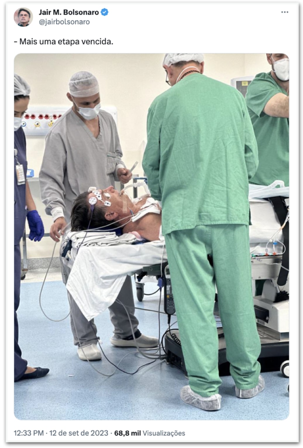 “Mais uma etapa vencida”, diz Bolsonaro sobre cirurgias 3