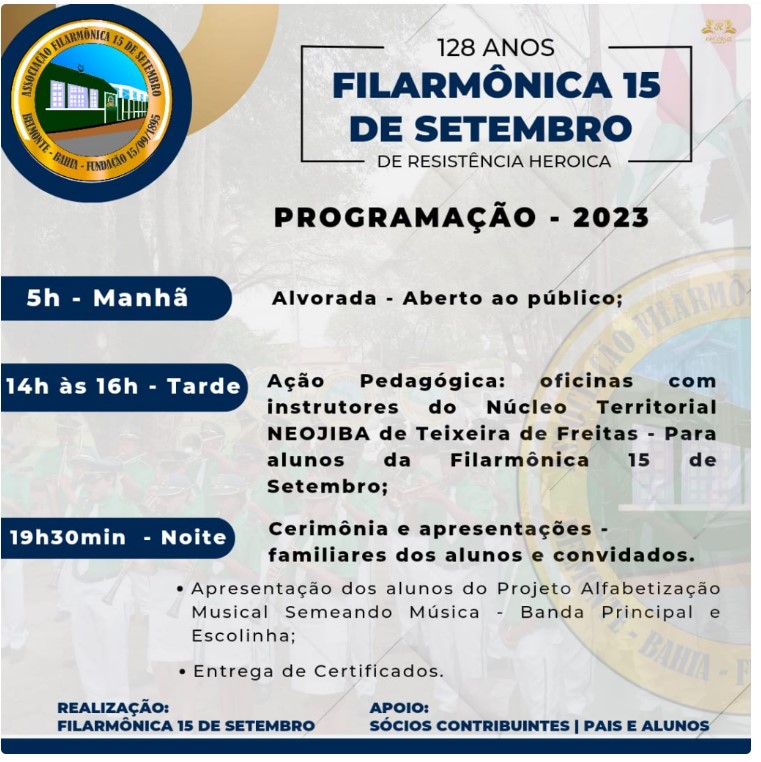 Filarmônica 15 de Setembro celebra 128 anos de riqueza cultural em Belmonte 5