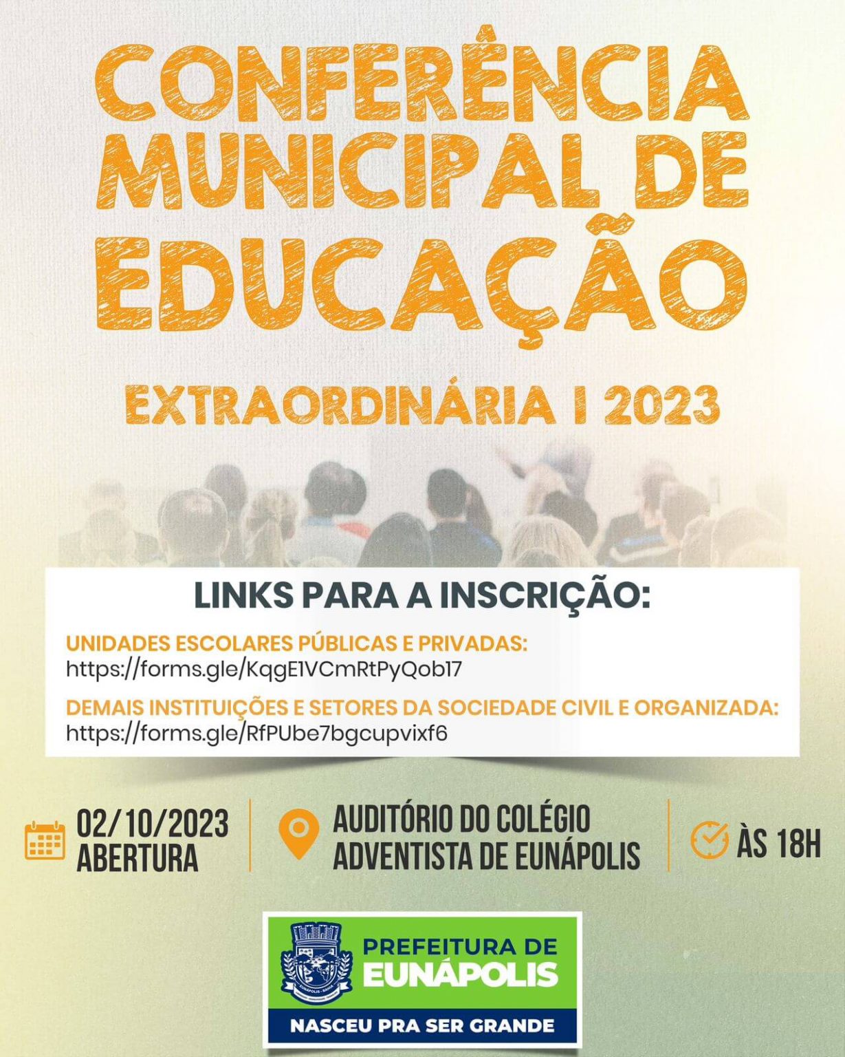 Eunápolis sedia Conferência Municipal de Educação para discutir temas do Plano Nacional de Educação 2024-2034. Eunápolis sedia Conferência Municipal de Educação para discutir temas do Plano Nacional de Educação 2024-2034. 8
