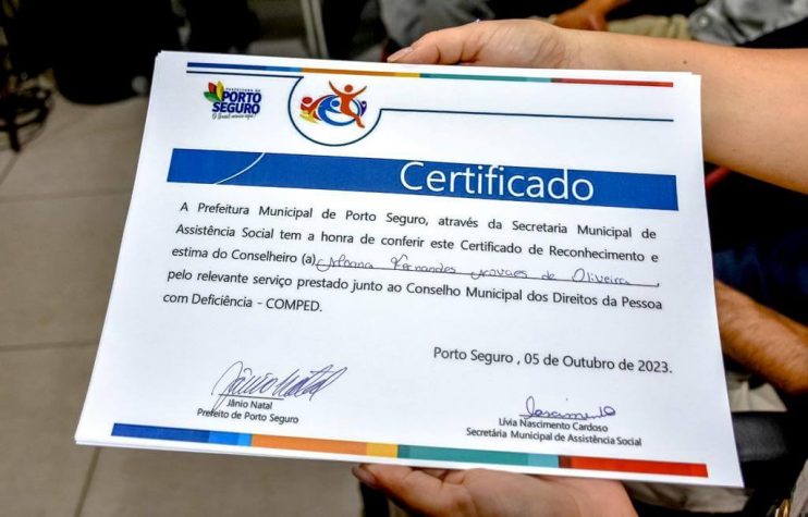 Cerimônia oficial marca posse do Conselho Municipal das Pessoas com Deficiência de Porto Seguro 16