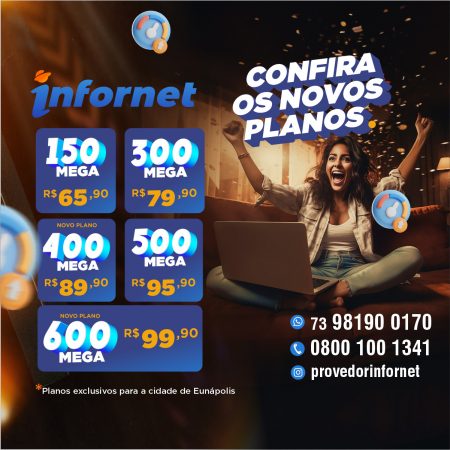 Precisando de Internet Ultra Rápida com qualidade? Contrate Infornet e confira os novos planos 10