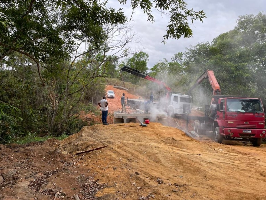 Construção da ponte do KM 12 avança a passos largos na zona rural de Eunápolis 9