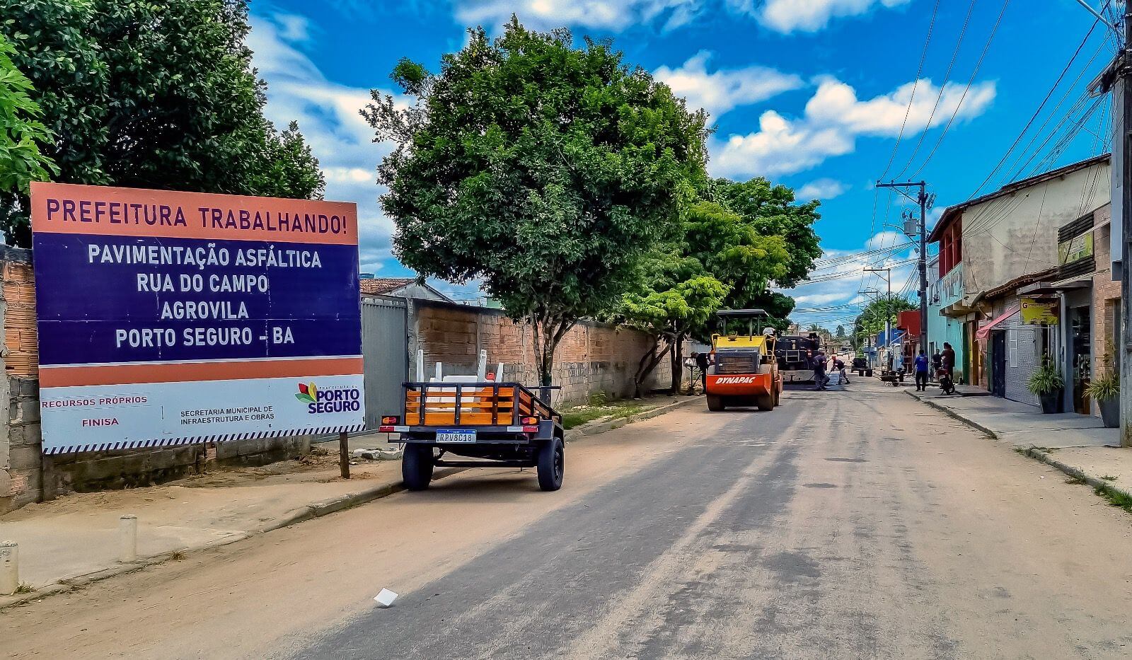 Asfalto chega ao distrito da Agrovila 8
