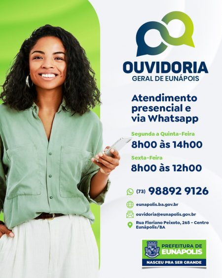 Ouvidoria do município é um eficiente canal de atendimento ao cidadão disponibilizado pela Prefeitura de Eunápolis 12