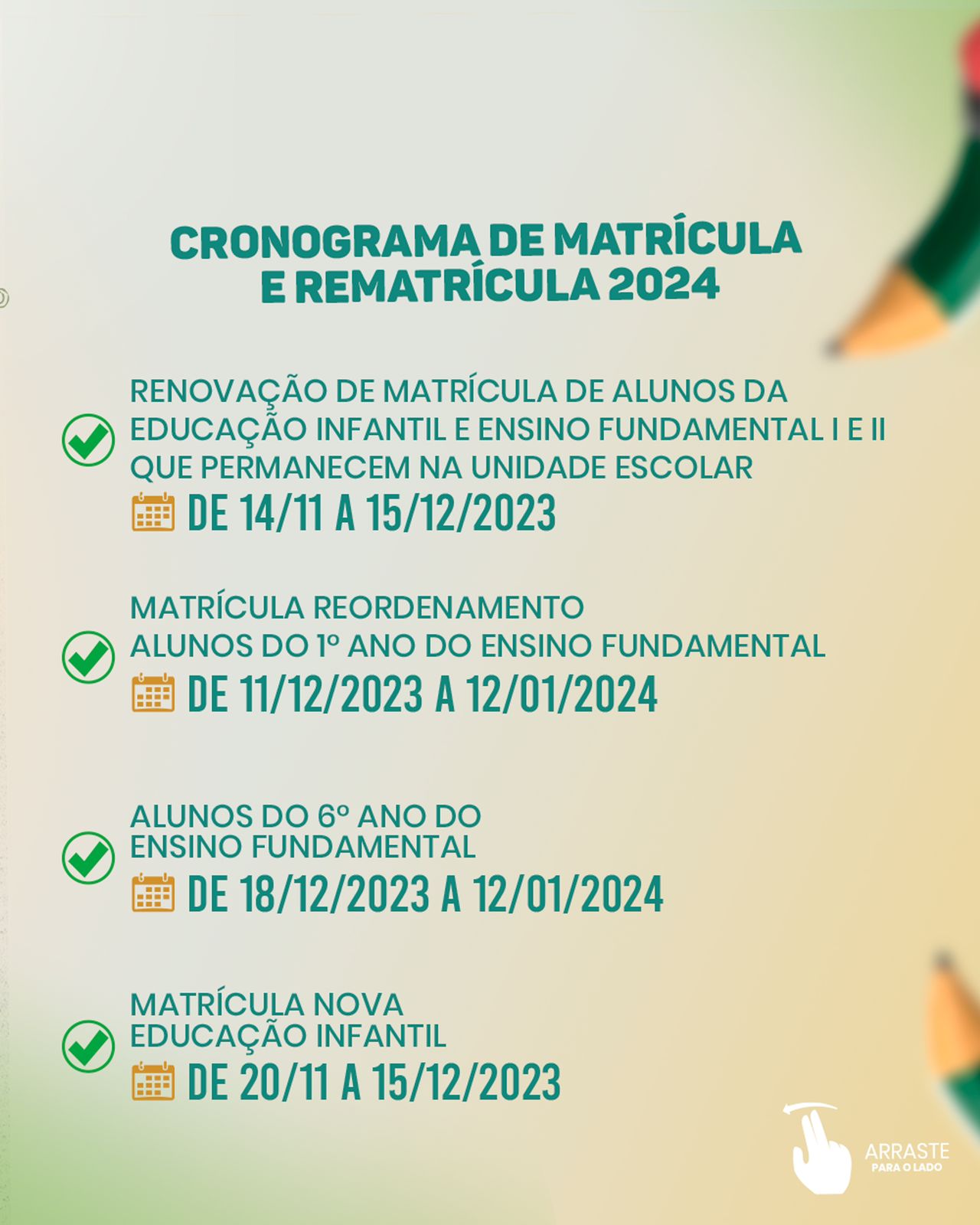 Prefeitura de Eunápolis divulga cronograma de matrículas e rematrículas para ano letivo 2024 6