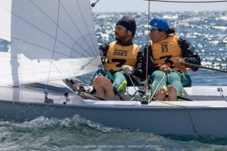 Casal baiano, Juliana Duque e Rafael Martins conquistam bronze na vela do Pan 6