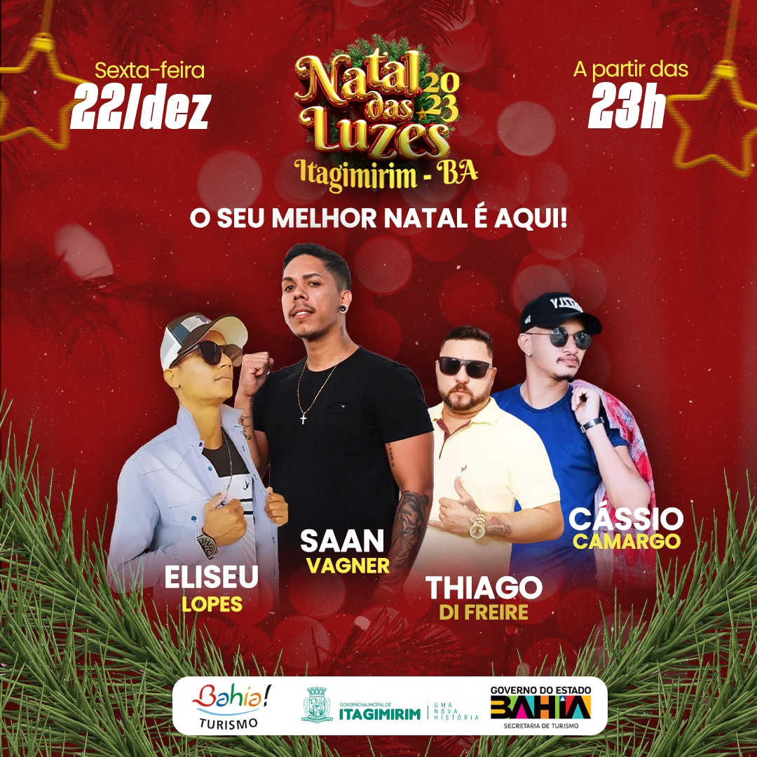 Espetáculo natalino e shows musicais vão marcar a sexta-feira do Natal das Luzes em Itagimirim 43