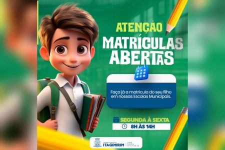 As matrículas estão abertas em todas as escolas da rede municipal de ensino de Itagimirim 4