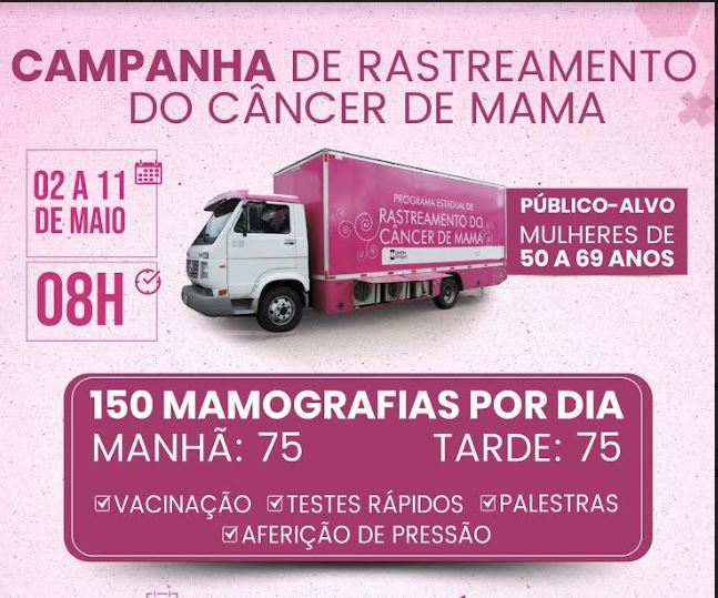 Prefeitura de Eunápolis recebe campanha estadual de rastreamento do câncer de mama para mulheres entre 50 e 69 anos Prefeitura de Eunápolis recebe campanha estadual de rastreamento do câncer de mama para mulheres entre 50 e 69 anos 4