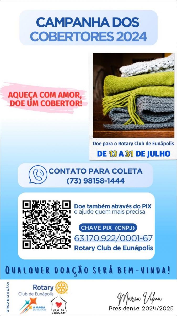 Rotary Club de Eunápolis promove campanha social "Cobertor Solidário" 2