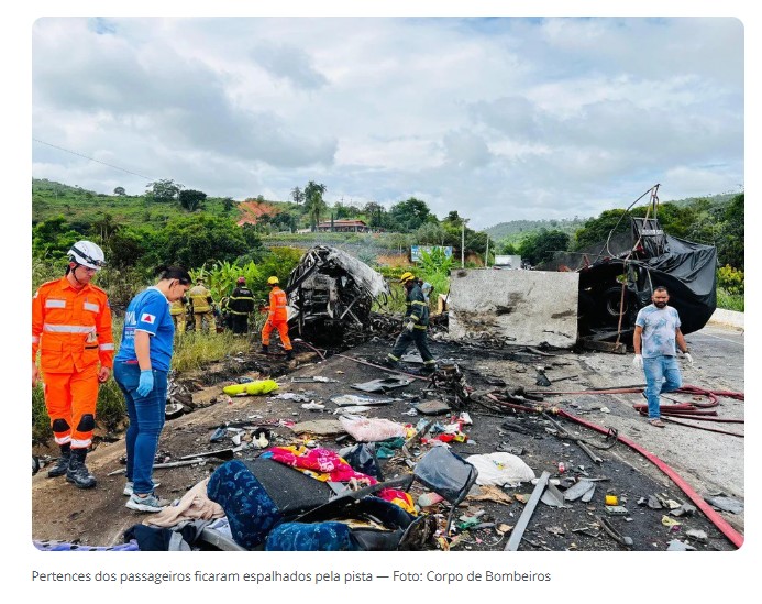 Acidente em MG é a maior tragédia em rodovias federais desde 2007, início da série histórica da PRF 3
