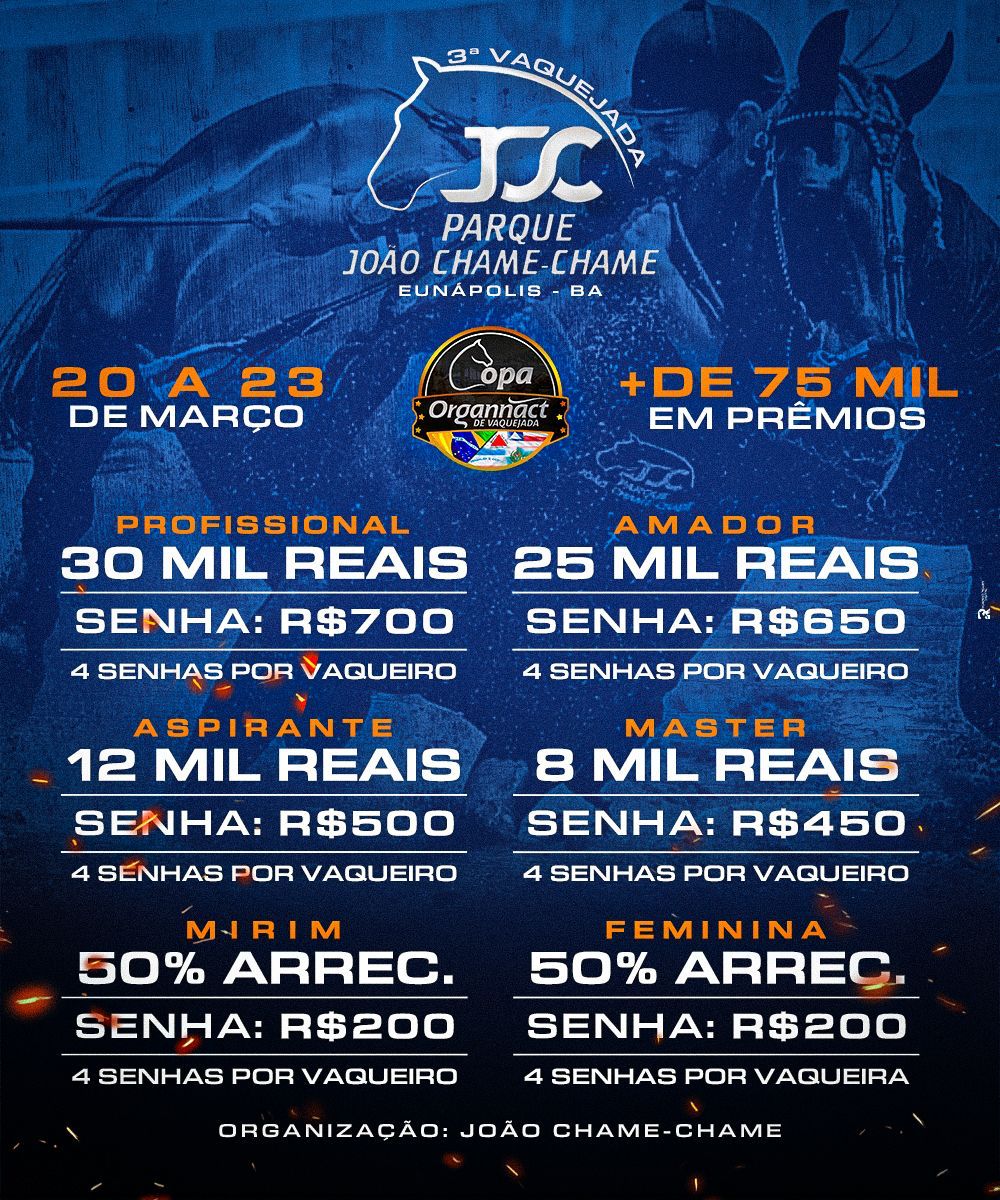 3ª Vaquejada do Parque João Chame Chame promete emoção e grandes prêmios 6