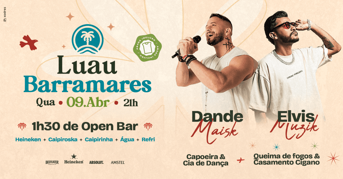 Dande Maisk é atração destaque do Luau Barramares desta quarta (09) 4