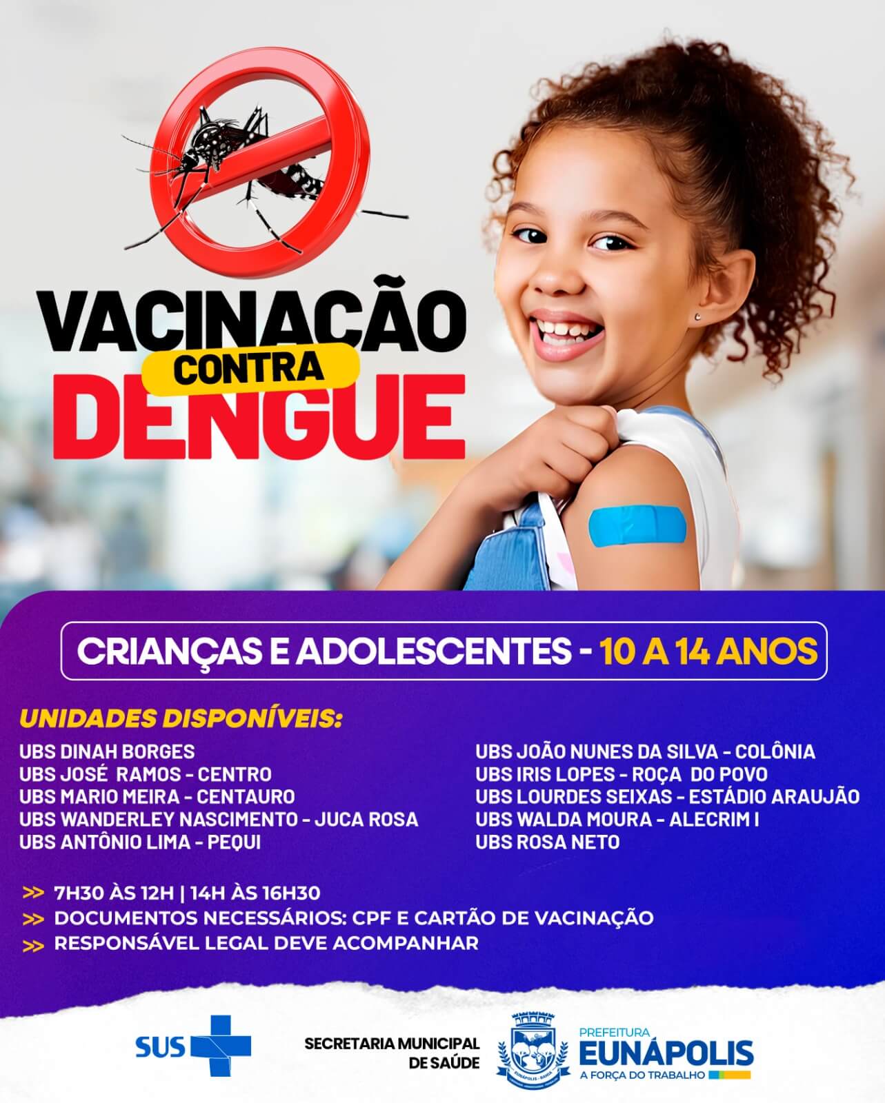 Vacinação contra a dengue já começou em Eunápolis para crianças e adolescentes de 10 a 14 anos 2