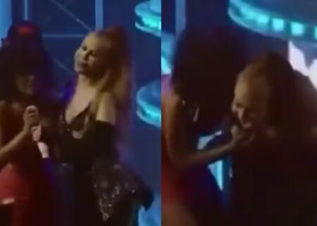 Joelma tira microfone à força de fã após ser criticada em show; assista 7