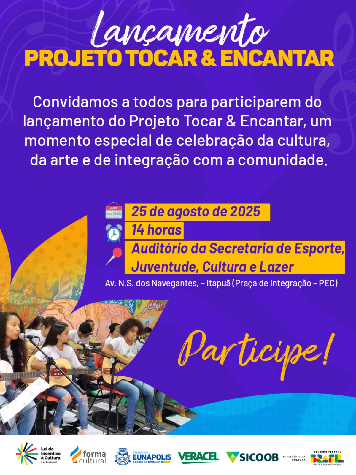 Eunápolis lança projeto “Tocar & Encantar” com foco em inclusão social e formação musical 4